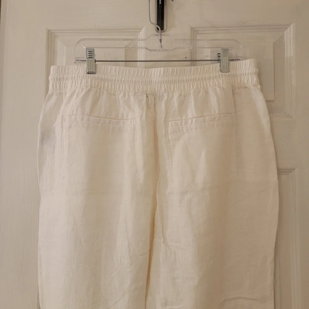 Athleta White Linen Retreat Jogger Pants - Picture 8 of 11